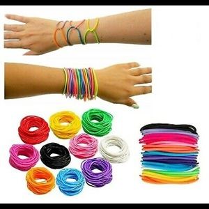 *BRAND NEW* Rhode Island Novelty 11 Colorful Jelly Rubber Gummy Bracelets